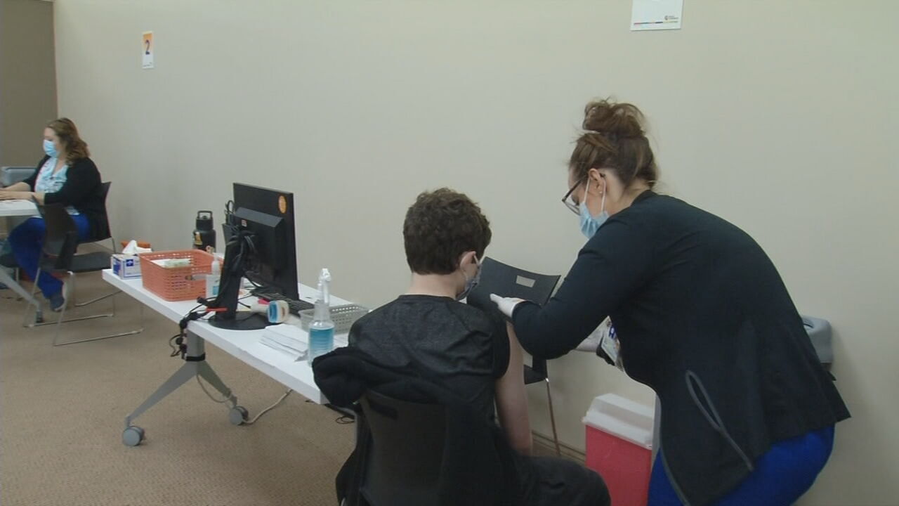 Kids getting vaccinated